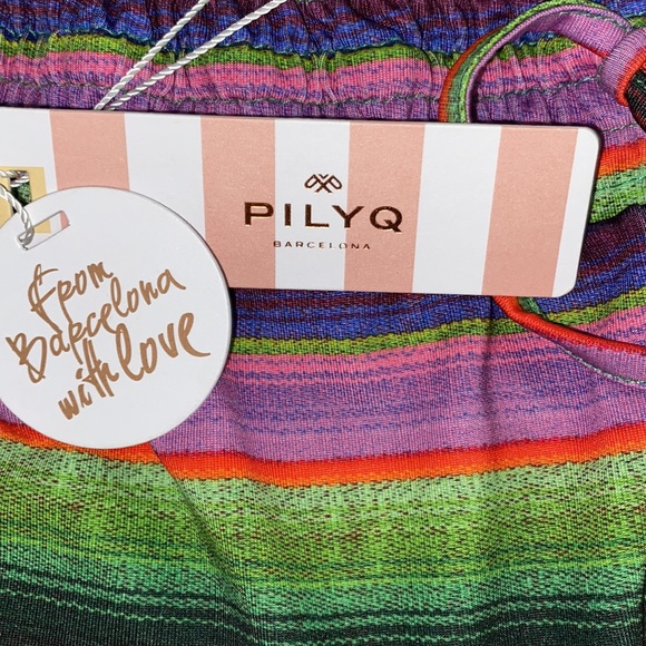 🆕🏊‍♀️🚶‍♀️PILYQ BARCELONA Swim Botton/Micro Shorts in Rainbow🌈 - Picture 2 of 10